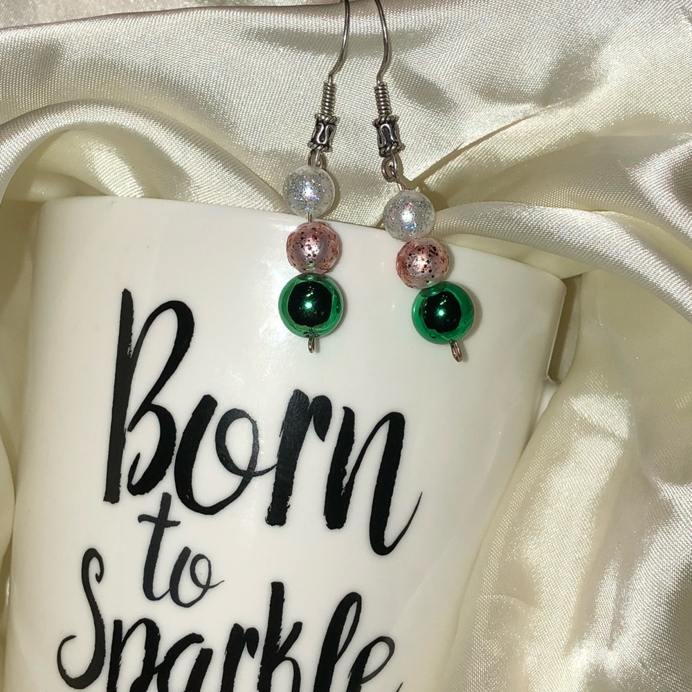 Christmas ornament dangle earrings Fun Festive New